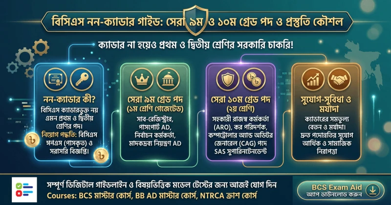 নন-ক্যাডার পদ কী? ৯ম ও ১০ম গ্রেডের সেরা নন-ক্যাডার পদগুলোর বিস্তারিত তথ্য